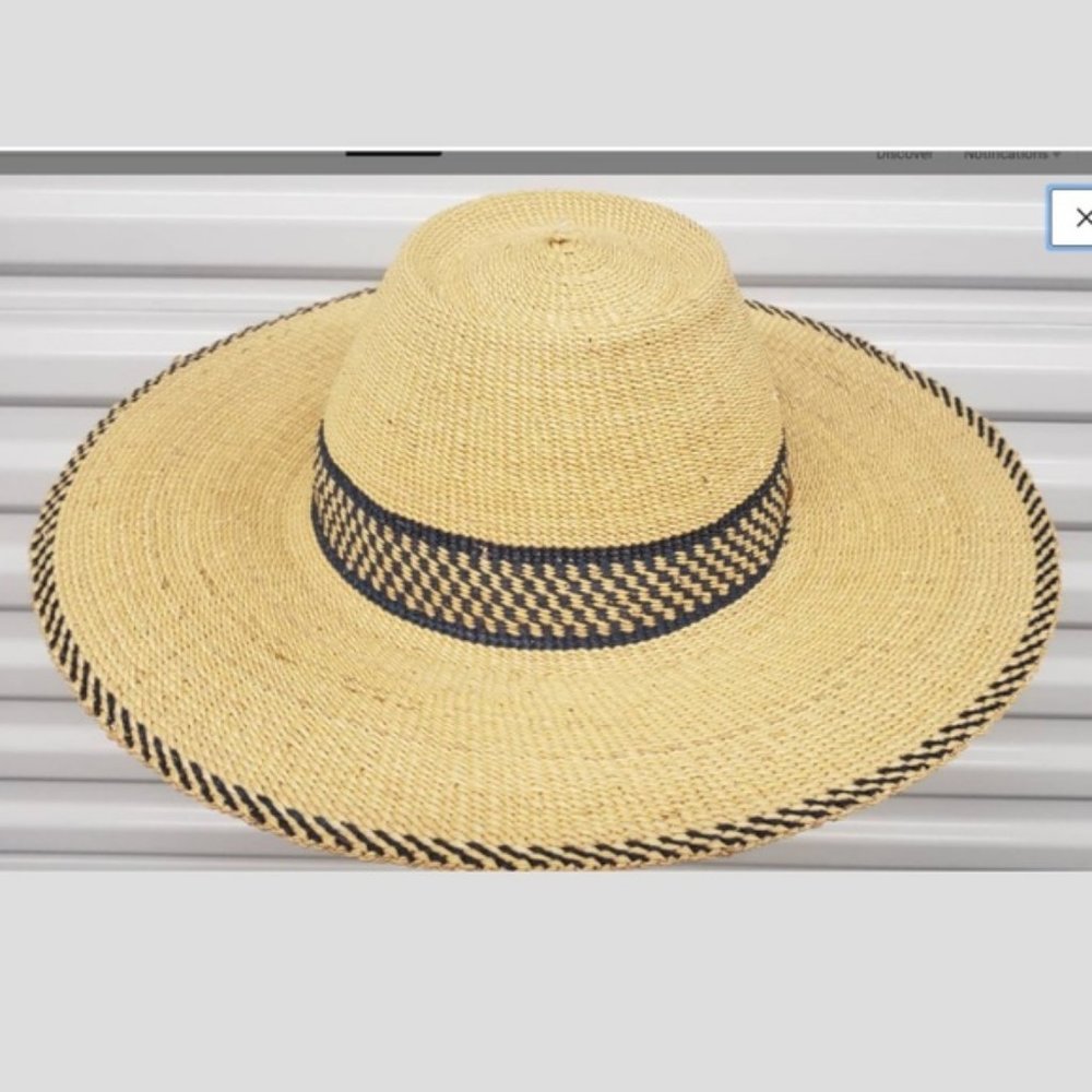 African Straw Bolga Summer Sun Hat BRAND NEW